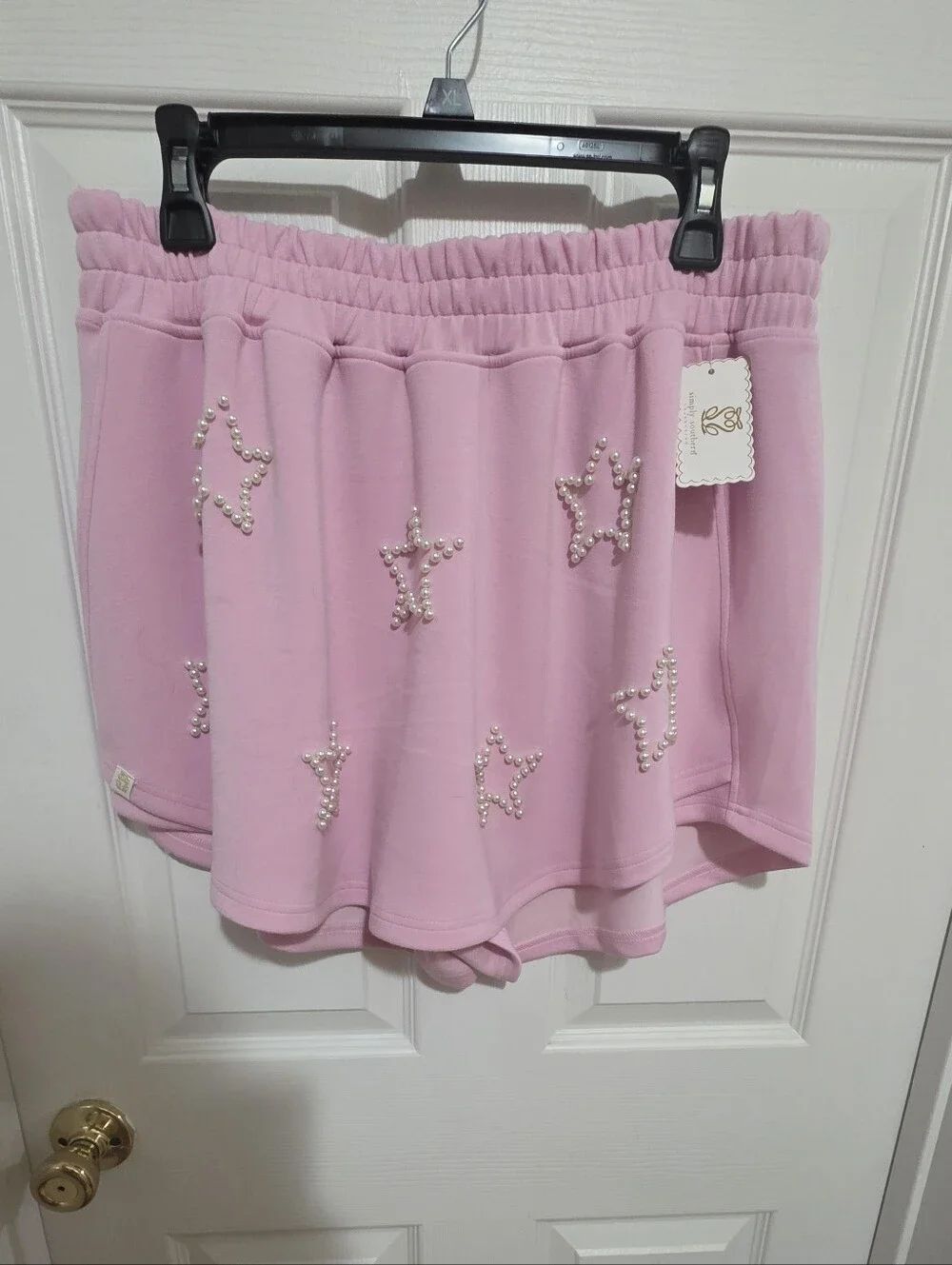 Simply Soutjern Pearl-Embellished Star Pink Womens Skort